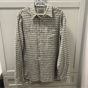 BERETTA 100% Cotton Soft Button Down LS Shirt Men’s Size Large Grey, Green